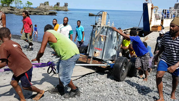 62C-VC-04MAR2018-Unloading-850kg-step-up-transformer-from-Landing-Craft-1